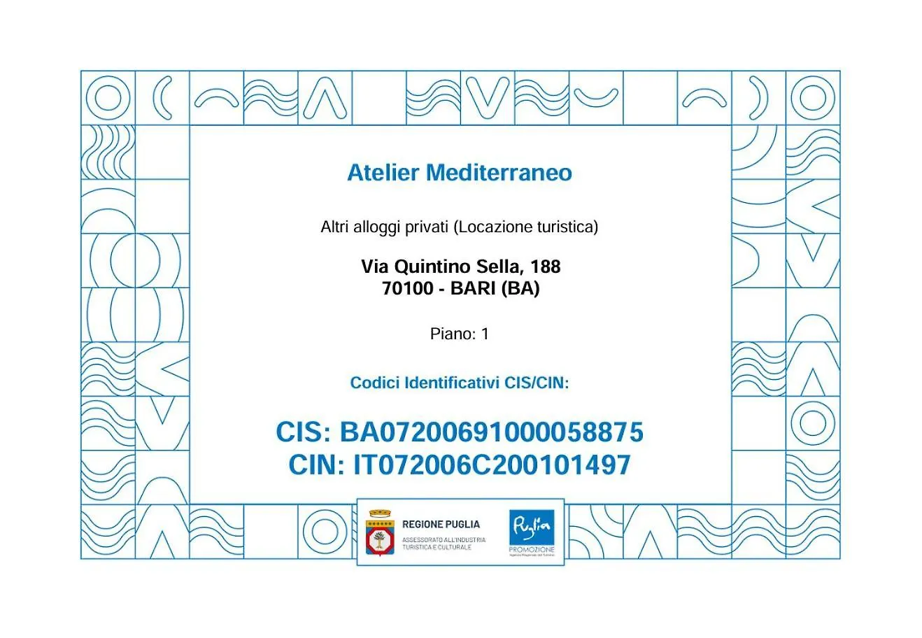 Apartment Atelier Mediterraneo Bari Italy